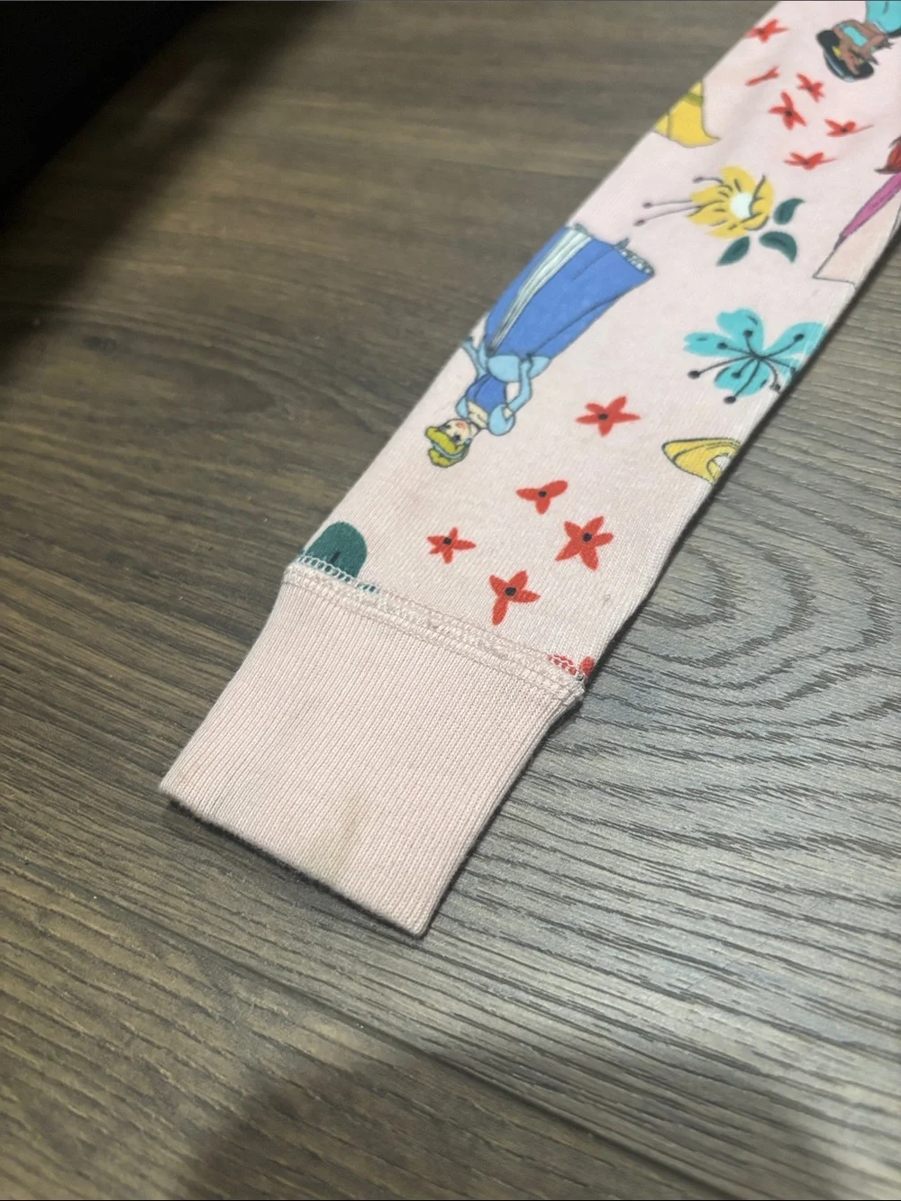 Hanna Andersson Pink Disney Princess Floral Print Pajama Set